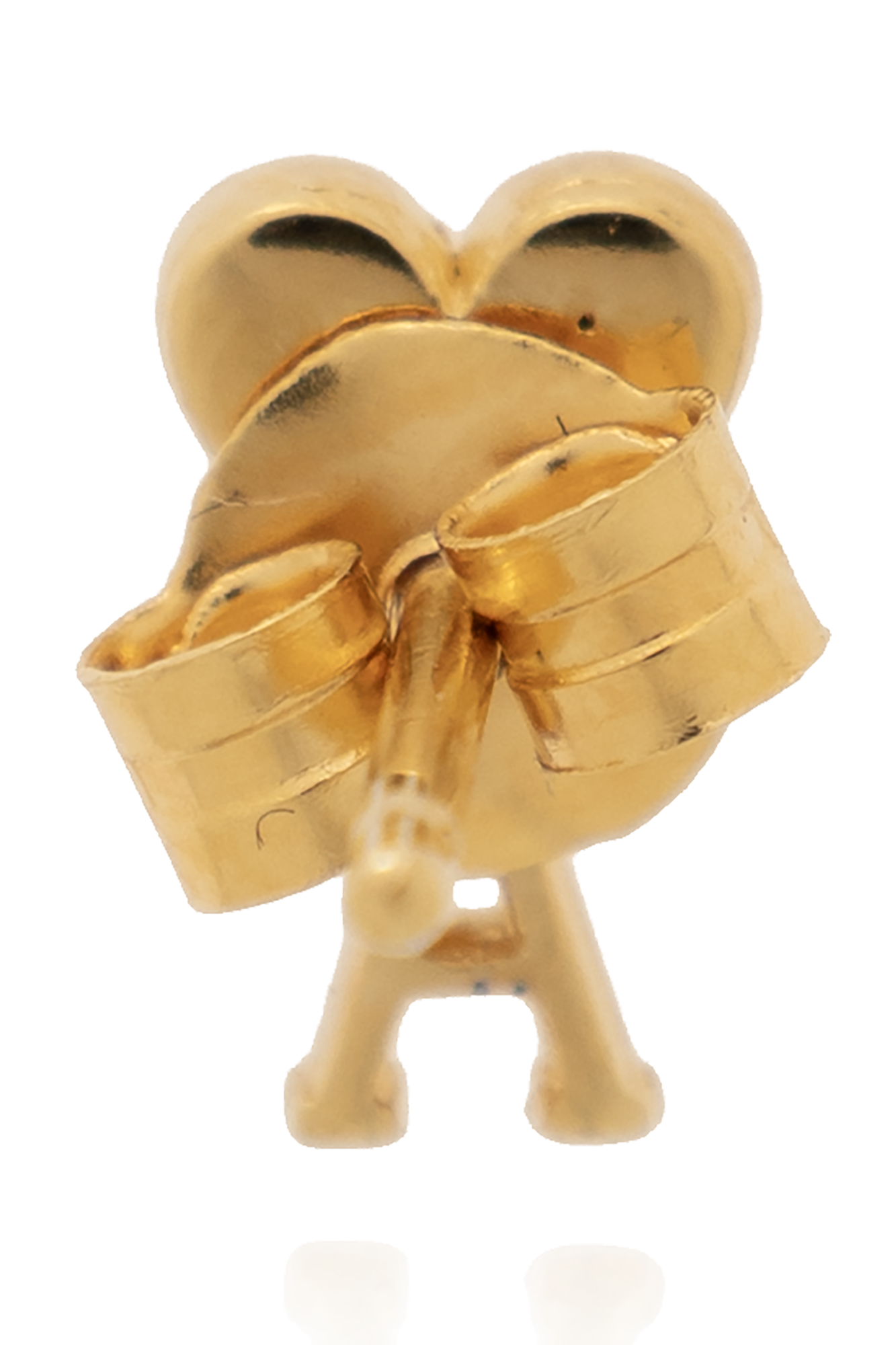 Gold Single earring in the shape of the logo Ami Alexandre